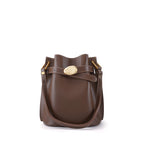 Cowhide Bucket Bag Female Ins Wind Shoulder Oblique Span Handbag Underarm Commuting Bag