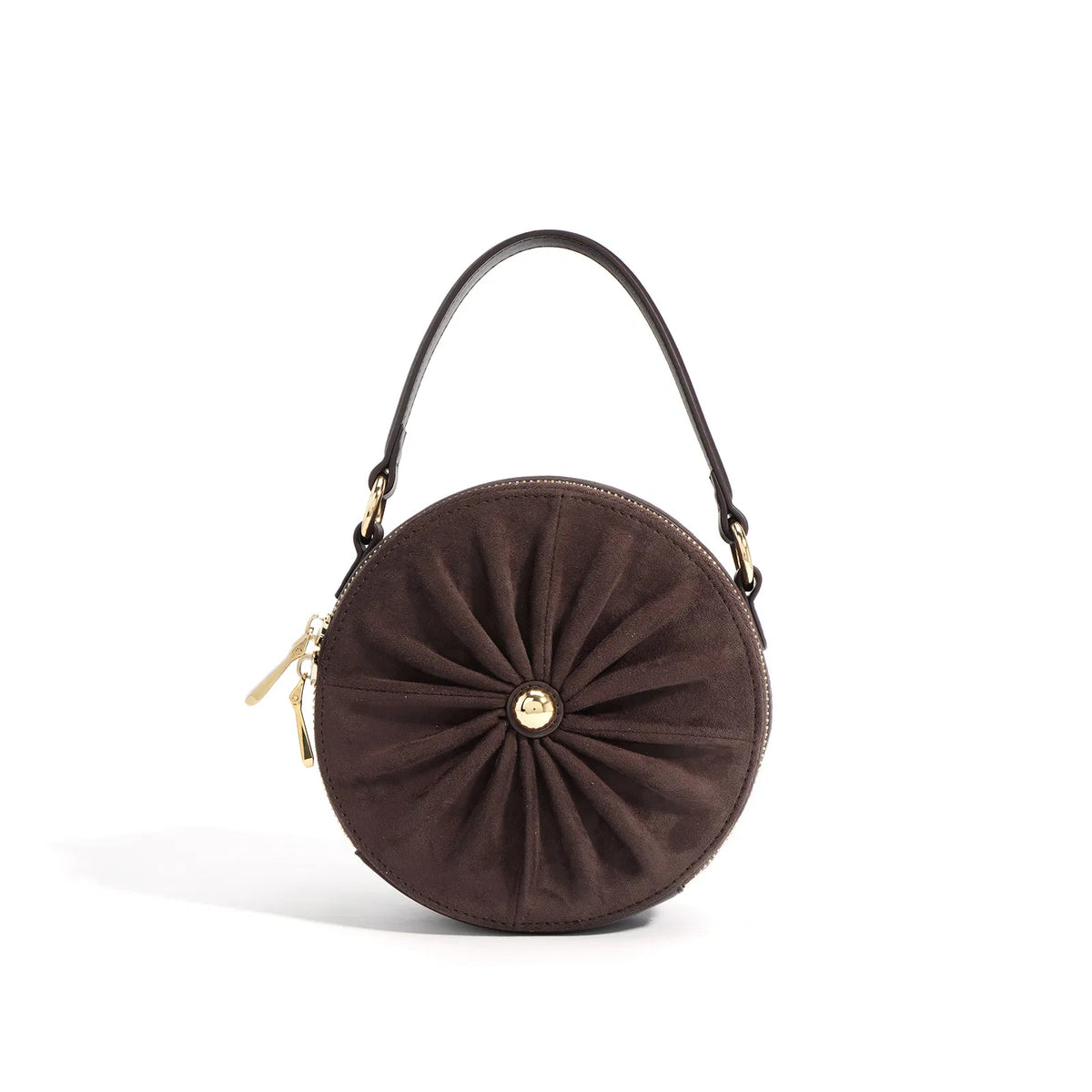 Trendy Small Round Pleated Chain Crossbody Bag for Fashion Lovers