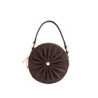 Trendy Small Round Pleated Chain Crossbody Bag for Fashion Lovers