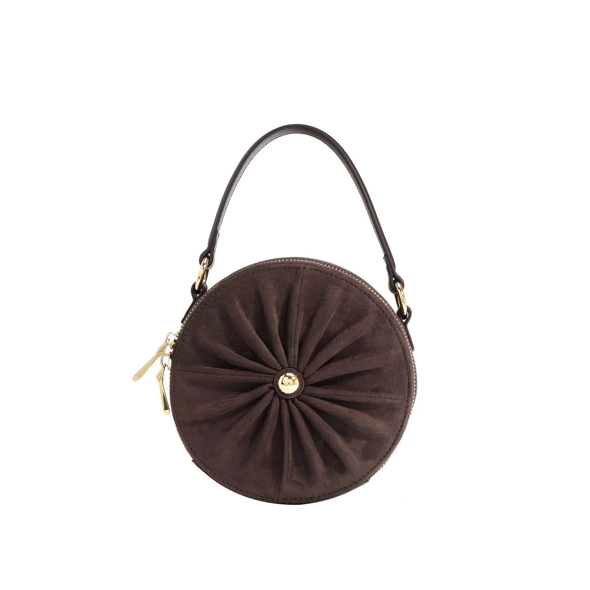 Trendy Small Round Pleated Chain Crossbody Bag for Fashion Lovers