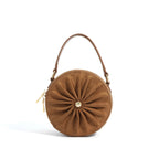 Trendy Small Round Pleated Chain Crossbody Bag for Fashion Lovers