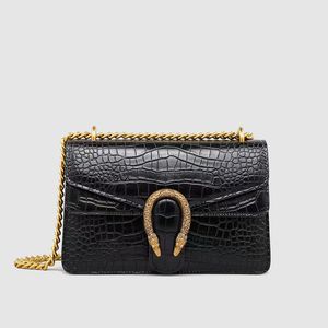 (V076) Wholesale Market Replica Designer Luxury Fashion Designer Crocodile Leather Shoulder Bag
