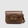 (V077) Hot Selling Wholesale Market Designer Luxury Fashion Designer Crocodile Leather Skew Bag Wholesale Luxury Crocodile Le