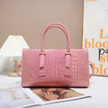 (V090) Luxury Women Top Handle Brand Handbags Alligator Skin Leather Bags