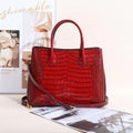 (V093) 2023 New Fashion Women's Bag Europe and America Retro Crocodile Pattern Women's Handbag Bag Large Capacity Female Cros