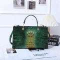 (V098) 2023 New Crocodile Texture Sense Handbag Retro Leather Handbag