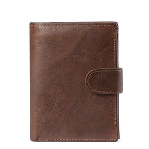 (V1032) New Leather Men's Wallet Business Casual Short Leather Wallet