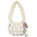 (V1033) Shoulder Bag Fashion Dumpling Pleated Underarm Bag