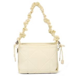 (V1041) Small Square Bag with Adjustable Wooden Ear Lace Strap Shoulder Bag