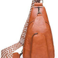 (V1046) Custom Large Capacity New Ethnic Style PU Chest Bag
