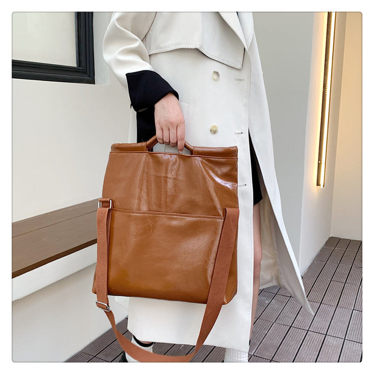 (V1048) Fashion PU Folding Tote Bag Crossbody Bag Bags