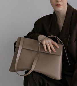 (V1074) Soft Leather Feel Simple Korean Version Large Women's Bag Messenger Bag