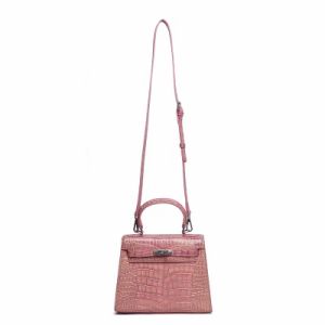 (V109) 2023 New Counter Crocodile Leather Bag Fashion Trend One Shoulder Handbag Women's Large Capacity Kelly Bag