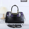 (V143) 2023 Autumn and Winter New Stone Pattern Patent Leather Handbag Single Shoulder Crossbody Bag Elegant Stone Pattern Patent Leather Handbag for Stylish