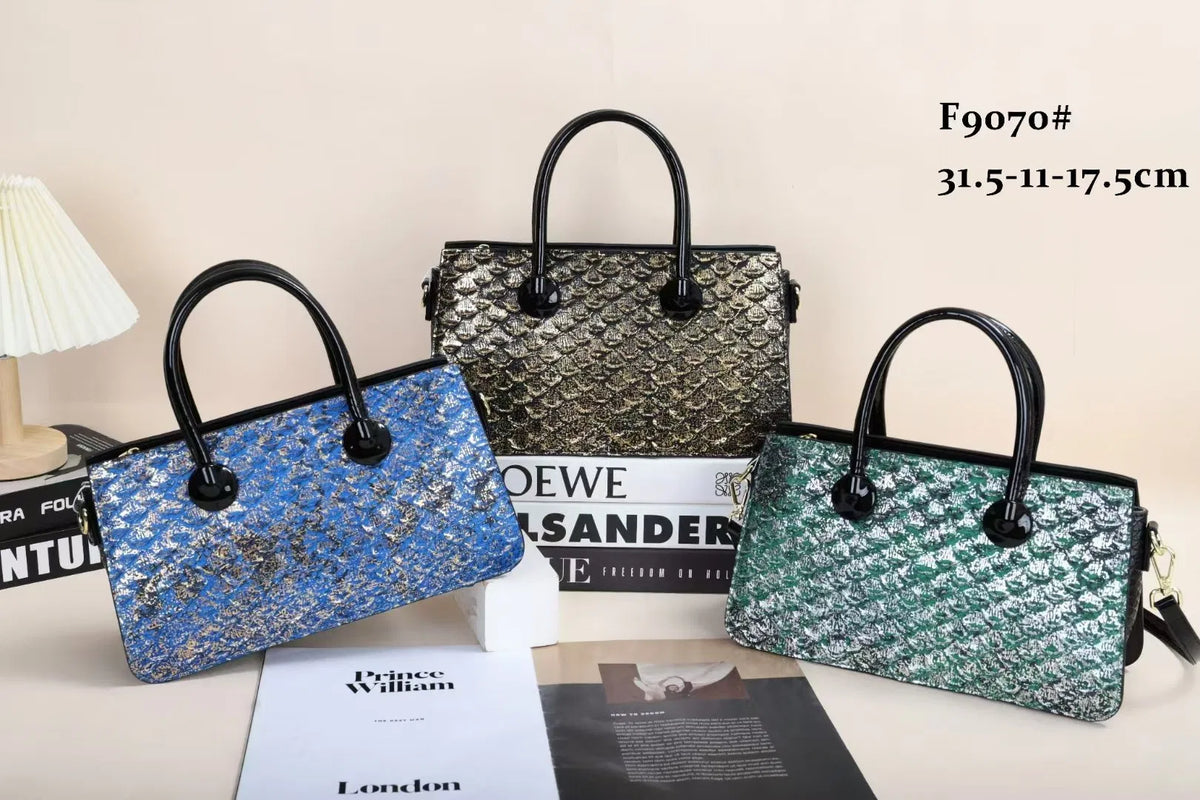 (V155) 2023 Crocodile Pattern Women's Bag Cross-Border Trend One-Shoulder Handbag Multi-Layer Stereotyped Bag Color Bump Export Package