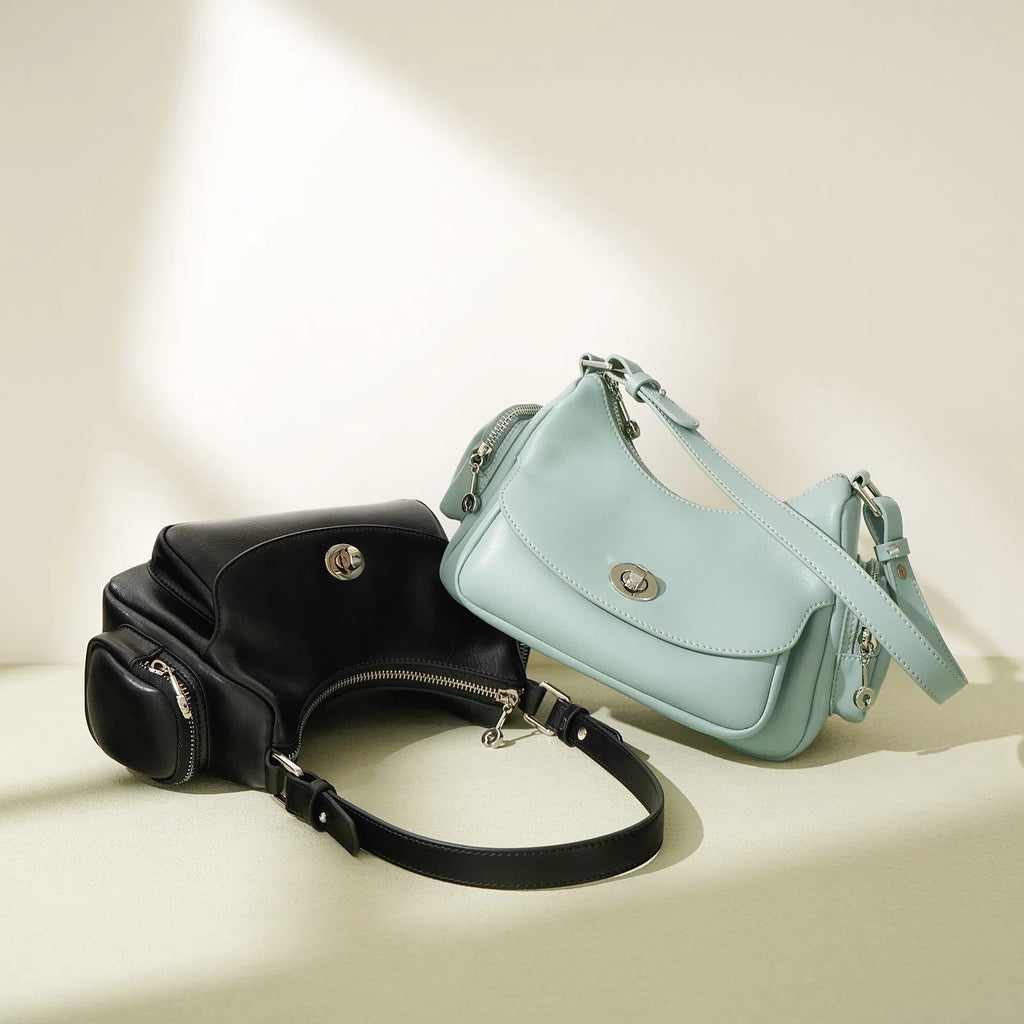 (V2703) Quality Cowhide Bag Shoulder Bag Fashion Everything Urban Simple Hand
