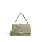 (V2713) Leather Single Shoulder Crossbody Bag Early Spring Commute Everything Niche Design Fashion Chain Bag