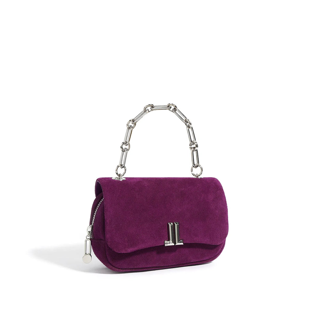 (V2716) Suede Skew Commuter Shoulder Bag with a Niche Design Sense Carrying Dinner Bag