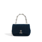 (V2716) Suede Skew Commuter Shoulder Bag with a Niche Design Sense Carrying Dinner Bag