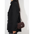 (V2716) Suede Skew Commuter Shoulder Bag with a Niche Design Sense Carrying Dinner Bag