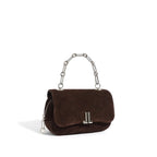 (V2716) Suede Skew Commuter Shoulder Bag with a Niche Design Sense Carrying Dinner Bag