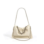 (V2734) Original Cowhide Cloud Bag Leather Pleated Bag Crossbody Bag Woman