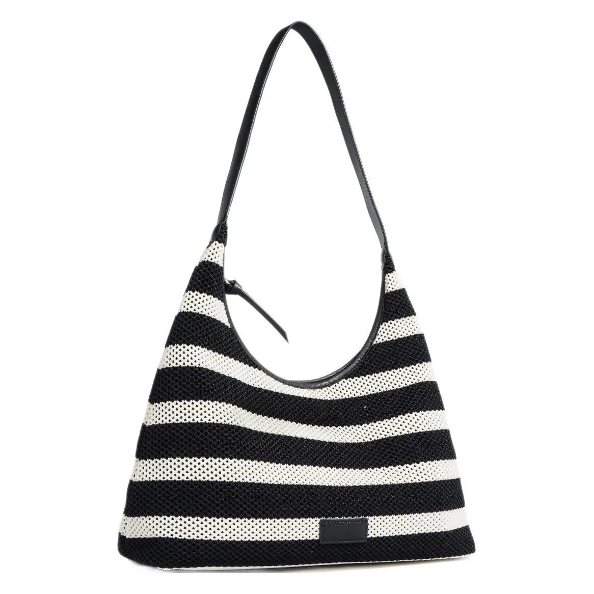 (V2754) Striped Woven Tote Bag Casual Lazy Commuter Shoulder Underarm Bag
