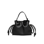 (V2855) New Drawstring Bucket Bag Light Luxury One Shoulder Bag Hand Carrying Cloud Dumpling Bag Light Luxury One Shoulder Cloud Dumpling Bag for Women