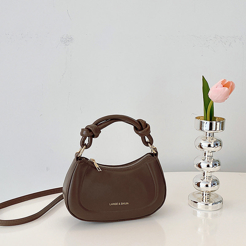 (V2958) New Personality Trend Solid Color Simple Hand Bill Shoulder Armpit Obliquesatchel