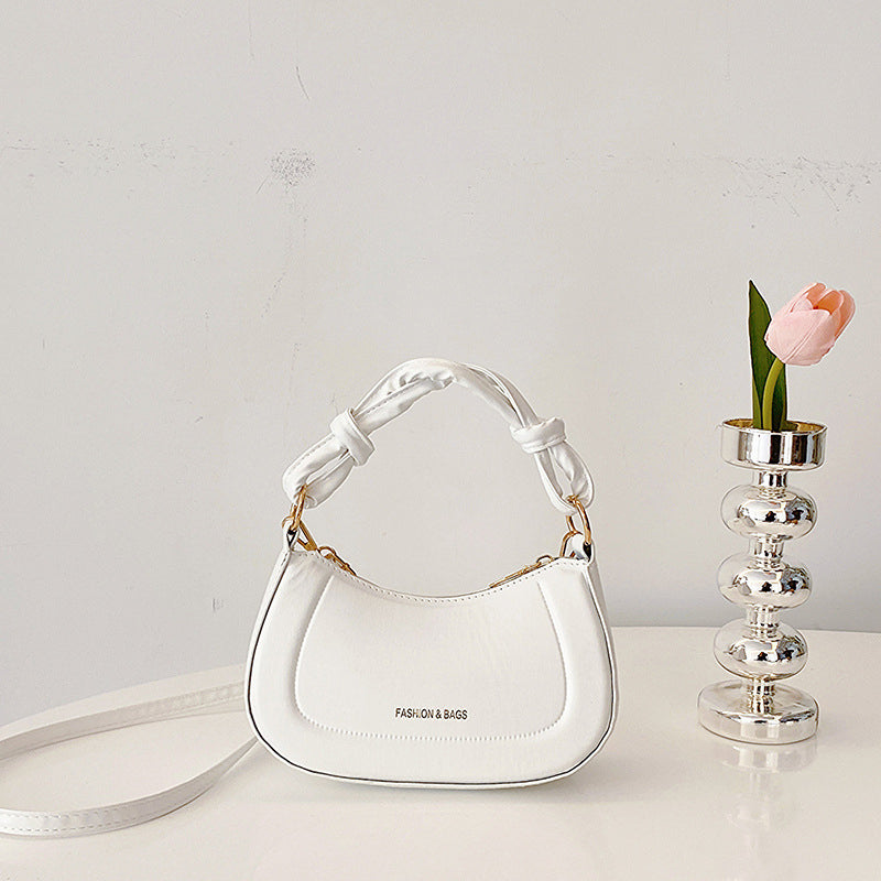 (V2958) New Personality Trend Solid Color Simple Hand Bill Shoulder Armpit Obliquesatchel