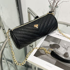 (V2975) Small Fragrant Wind Chain Cylinder New Style Soft Leather Crossbody Bag for Women
