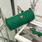 (V2975) Small Fragrant Wind Chain Cylinder New Style Soft Leather Crossbody Bag for Women