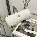 (V2975) Small Fragrant Wind Chain Cylinder New Style Soft Leather Crossbody Bag for Women