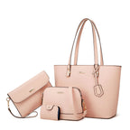 (V3007) Fashion Women's Bag Retro Girl Shoulder Handbag 2024 New Large Capacity Fashion Diagonal Span Four-Piece Set Bag