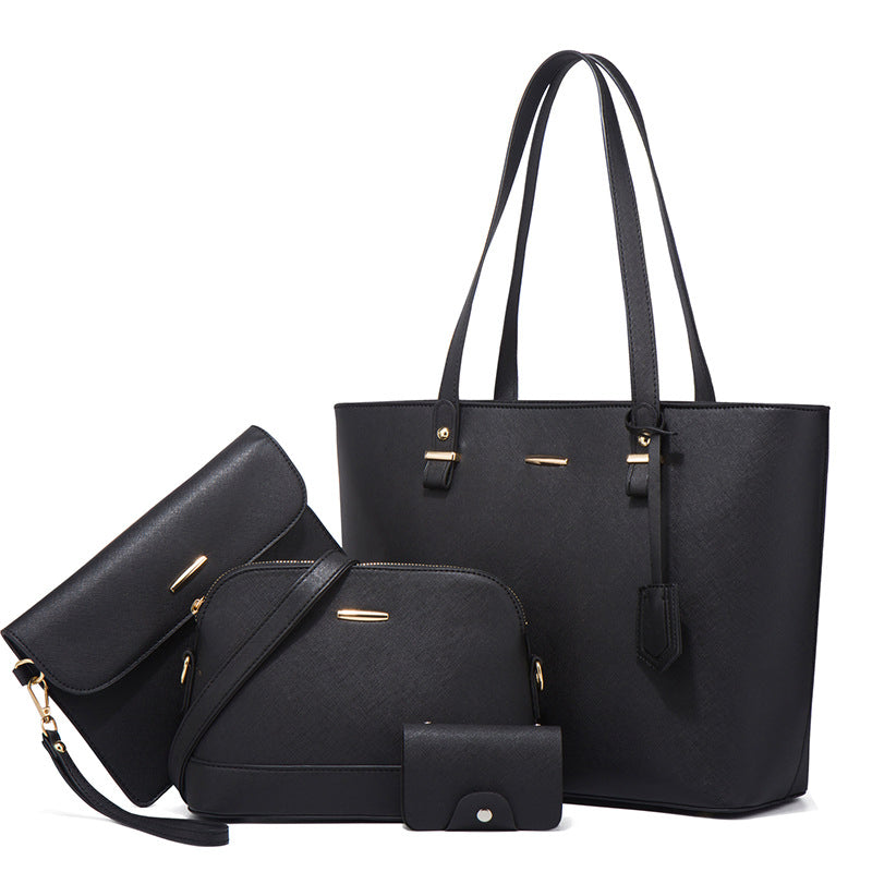 (V3007) Fashion Women's Bag Retro Girl Shoulder Handbag 2024 New Large Capacity Fashion Diagonal Span Four-Piece Set Bag