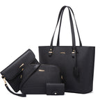 (V3007) Fashion Women's Bag Retro Girl Shoulder Handbag 2024 New Large Capacity Fashion Diagonal Span Four-Piece Set Bag