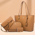 (V3007) Fashion Women's Bag Retro Girl Shoulder Handbag 2024 New Large Capacity Fashion Diagonal Span Four-Piece Set Bag