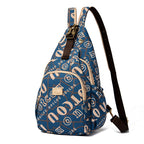 (V4415) Oxford Letter Diagonal Backpack Chest Bag All Casual Multi-Purpose Backpack