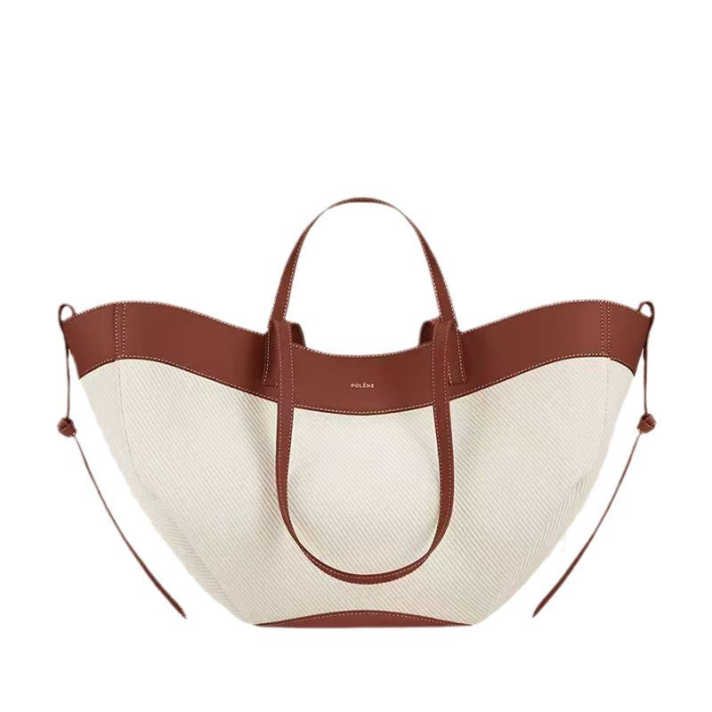 (V4464) Large Capacity Cotton Canvas Tote Shopping Bags with Customized Options