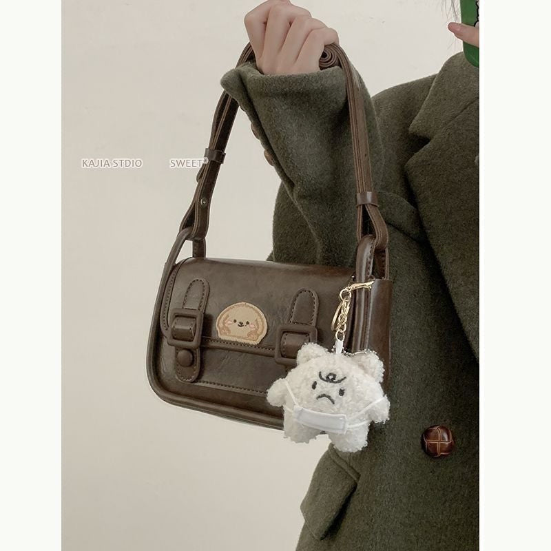 (V4569) Vintage Armpit Small Square Bag High-Grade Texture Niche Single Shoulder Crossbody Bag