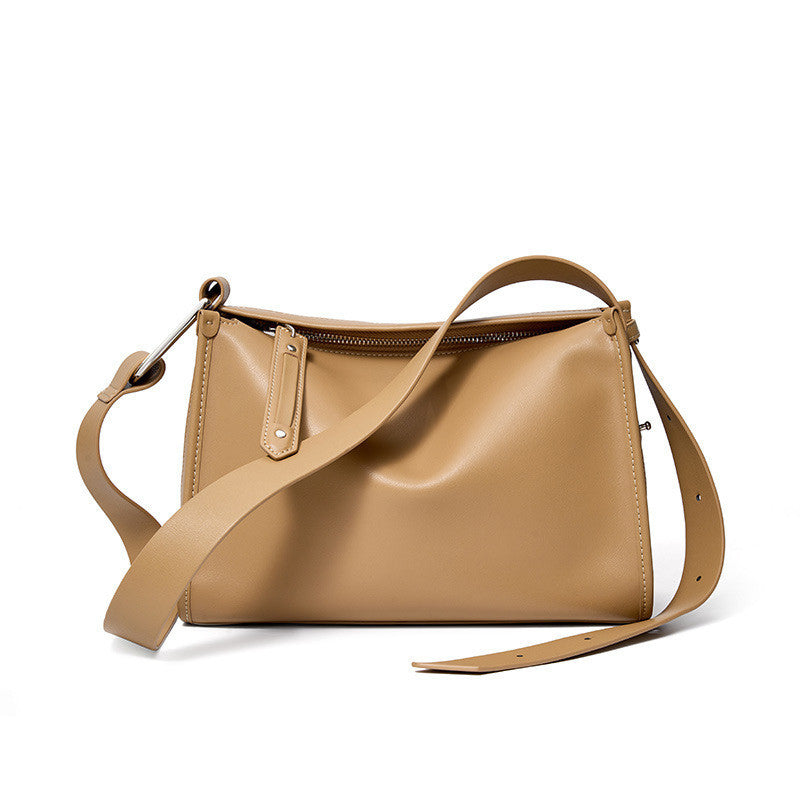 (V5531) Cowhide Bag New Crossbody Bag Women's Bag Leather Niche High-Grade Women's Single Shoulder Pillow Bag
