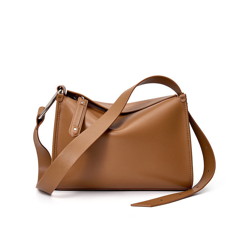 (V5531) Cowhide Bag New Crossbody Bag Women's Bag Leather Niche High-Grade Women's Single Shoulder Pillow Bag