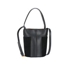 (V5598) Bucket Bag Frosted Fleece Patchwork Fashion Shoulder Straddle Tote Bag