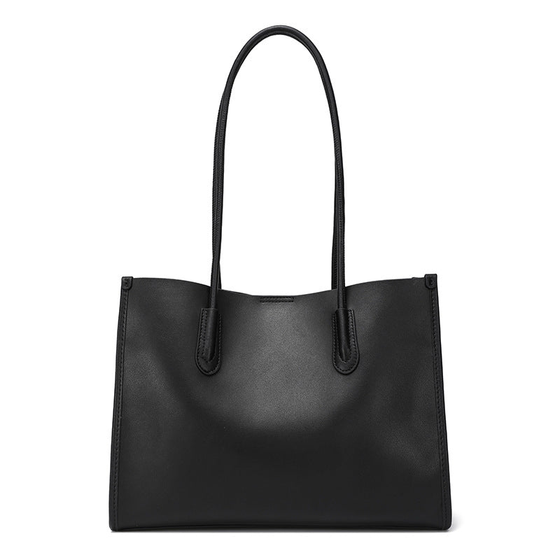 (V5607) Tote Bag Large Capacity Women's Leather Handbag Female Niche High-Grade Sense Everything Commuter Shoulder Bag