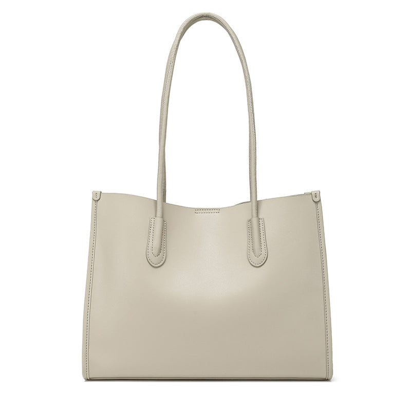 (V5607) Tote Bag Large Capacity Women's Leather Handbag Female Niche High-Grade Sense Everything Commuter Shoulder Bag