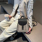 (V5712) Simple Contrast Color Casual Shoulder Bag a Variety of Back to School Commuting Backpack Front Can Be Opened Fanny Pack Chest Bag Wholesale
