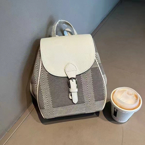 (V5712) Simple Contrast Color Casual Shoulder Bag a Variety of Back to School Commuting Backpack Front Can Be Opened Fanny Pack Chest Bag Wholesale