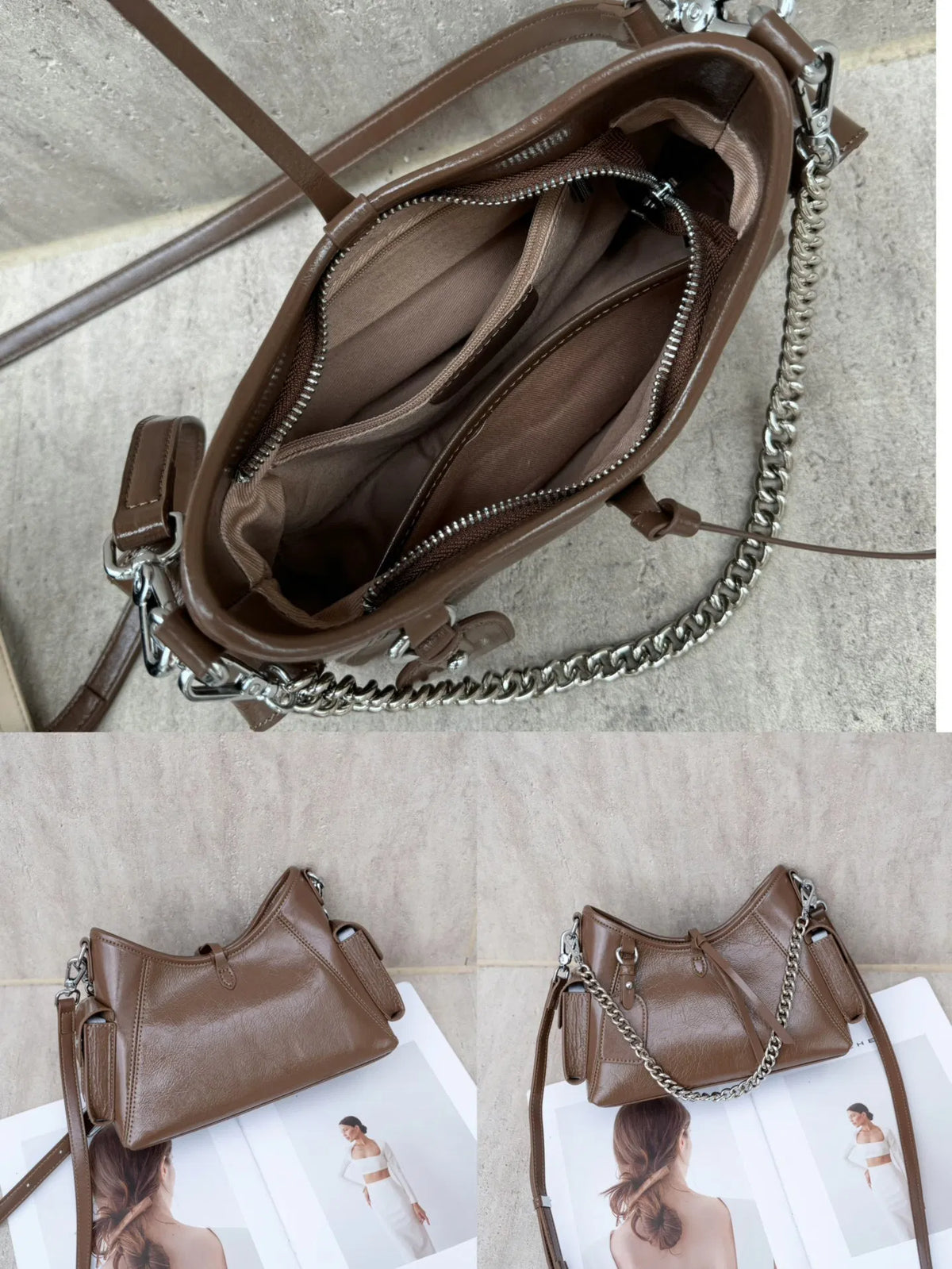 (V5719) Senior Sense Commuter Large Capacity Bag Ladies New Popular Cross-Body Bag Western Style Single Shoulder Tote Bag