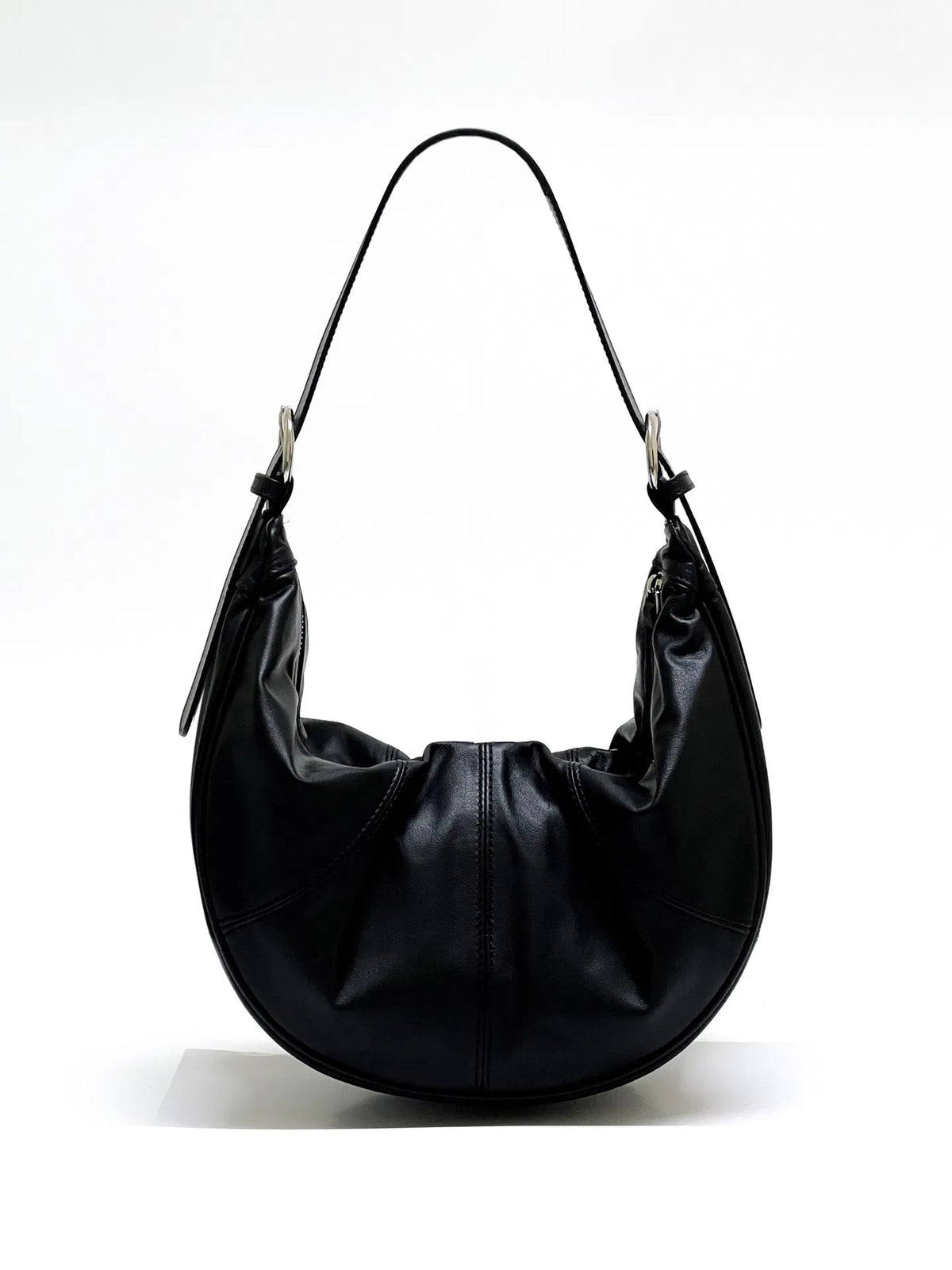 (V5938) The First Layer of Cowhide Dumpling Bag Fashion Casual Advanced Sense Soft Cloud Crescent Bag Large Capacity Leather Crossbody Armpit Bag