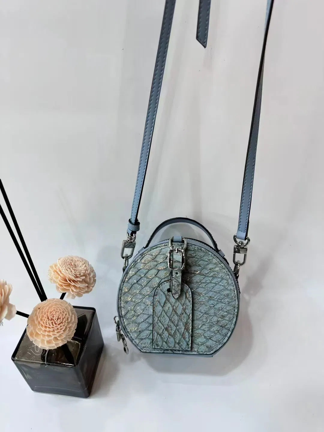 (V5993) New Bronzed Chain Mini Round Cake Bag Boys and Girls Foreign Trade Korean Fashion Baby Satchel